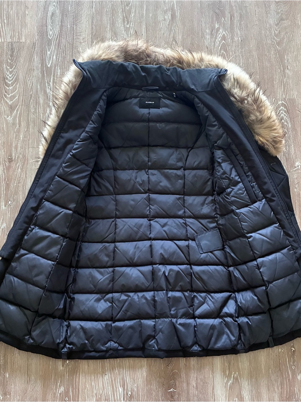 RUDSAK Black Parka Coat with Fur Trim - Picture 3 of 8